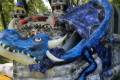 Blue Dragon csúszdás légvár (PVC)