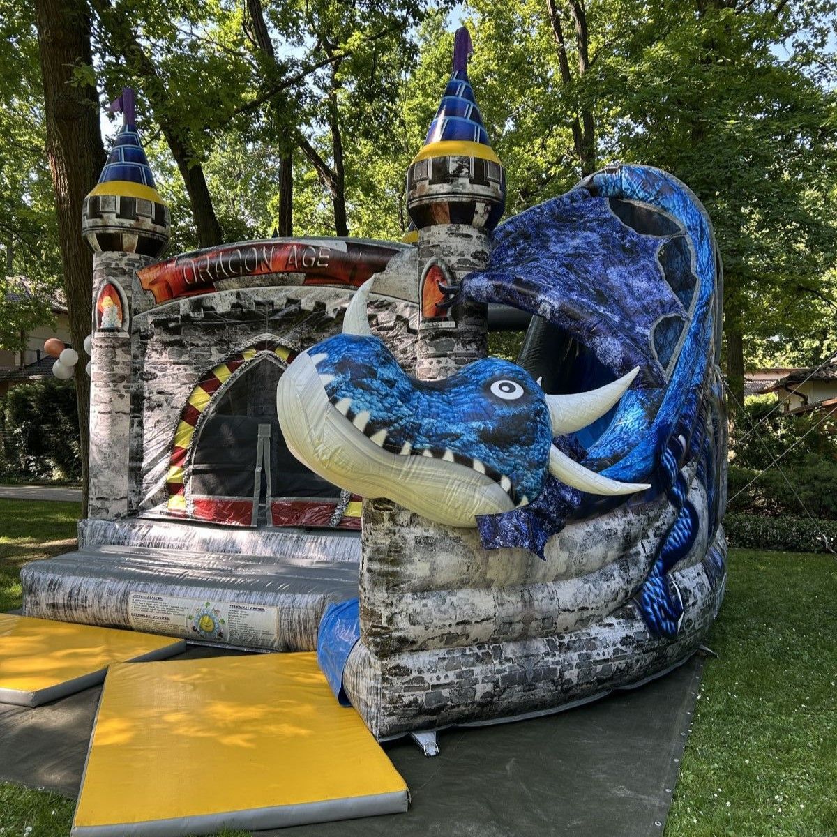 Blue Dragon csúszdás légvár (PVC)