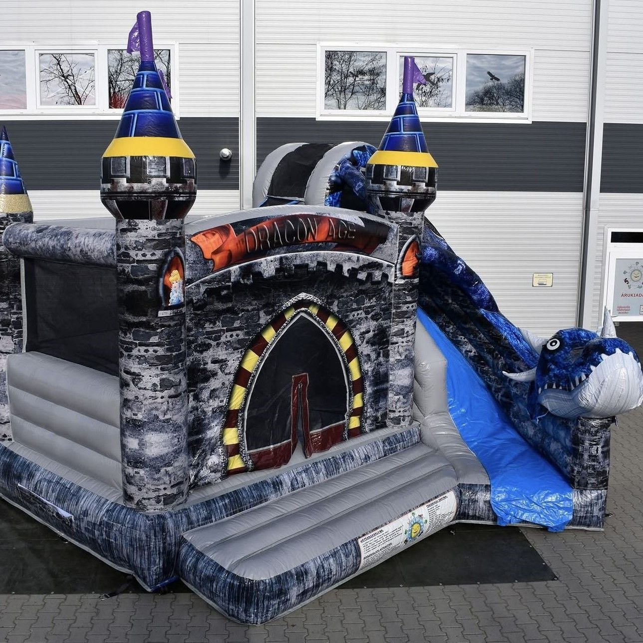 Blue Dragon csúszdás légvár (PVC)- HAMAROSAN
